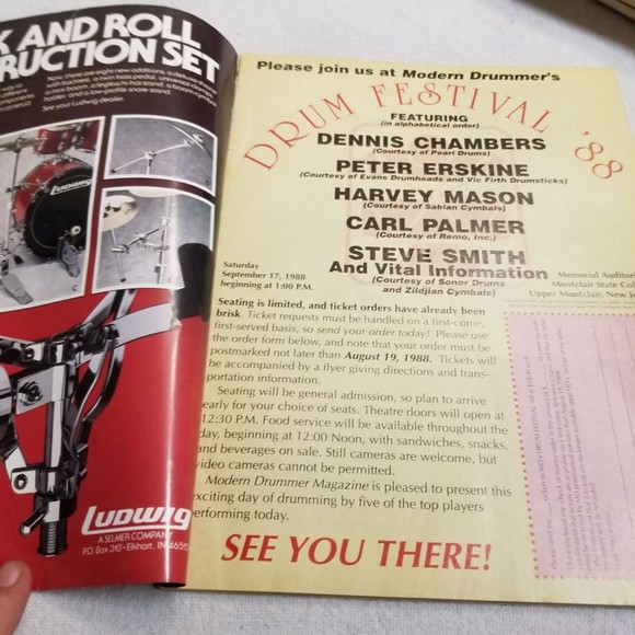 September 1988 Modern Drummer Mag AIRTO, Gilson Lavis Buddy Miles - Picture 5 of 7